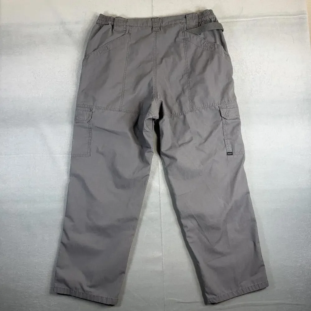 511 Tactical Cargo Pants Mens 40x30 Gray Taclite Pro Ripstop Elastic Waist